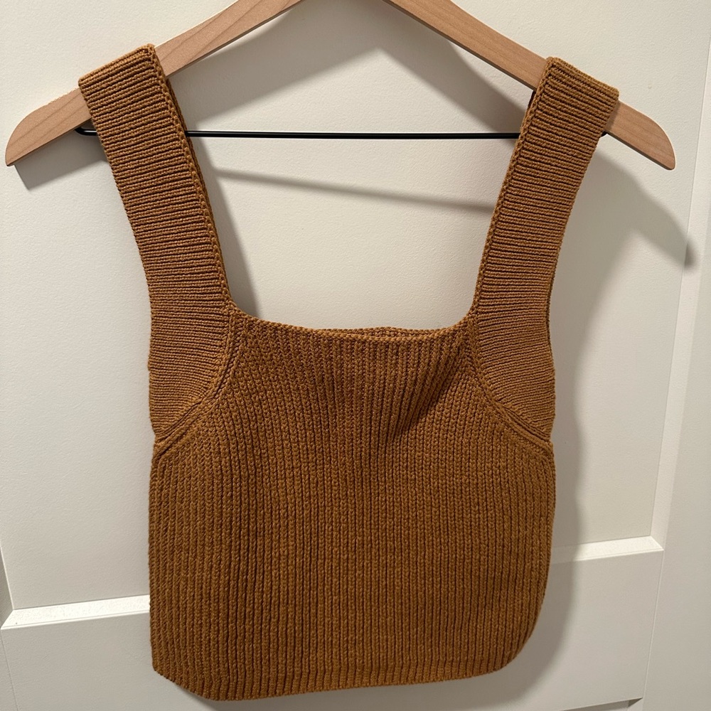 Vince Brown Knit Tank Top